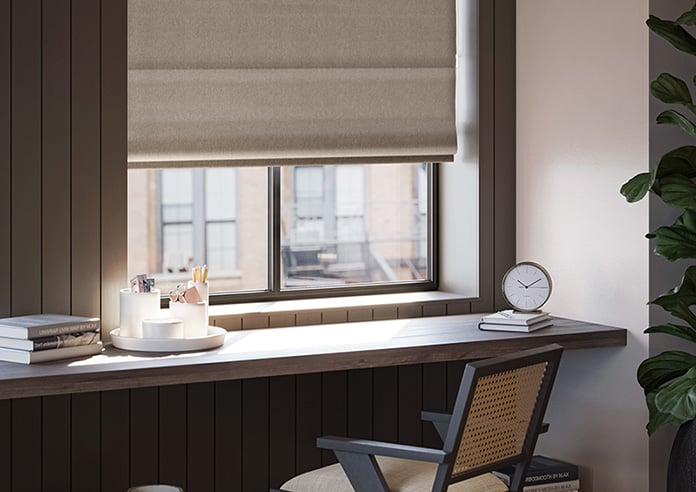 Bruschal (Blackout), Tarnished Bronze - Motorised Roman Blind - Image 5